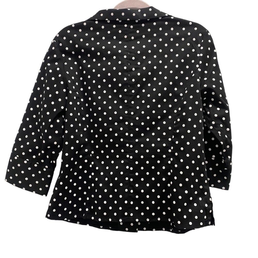 Vintage Pendleton Black and White Polka Dot Skirt Suit Jacket Matching 90s Set - Picture 4 of 15